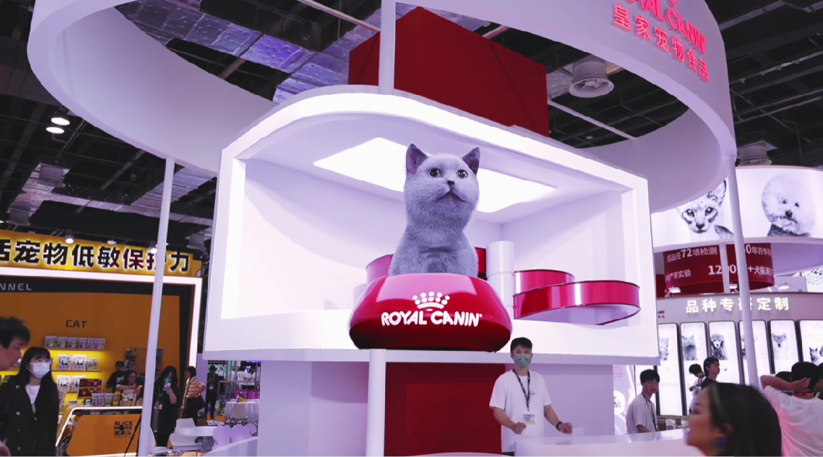 直击“它博会”，皇家宠物视频裸眼3D视频带你“云”rua猫