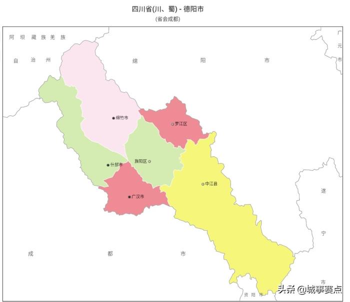 最全版四川省行政区划图，下辖地级市达18个，自治州面积广阔