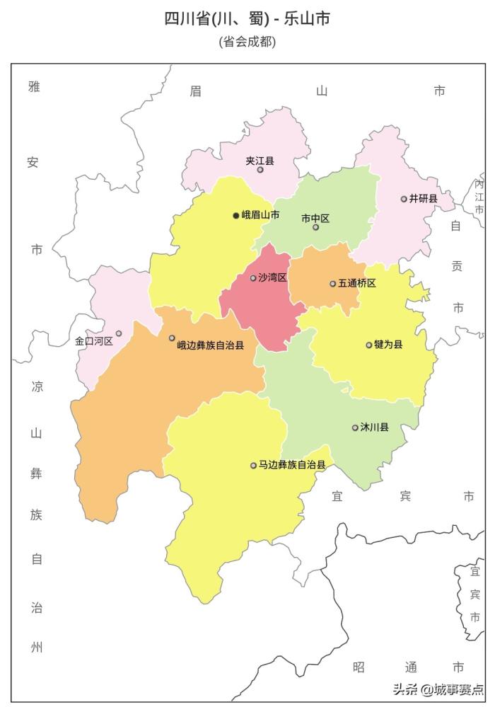 最全版四川省行政区划图，下辖地级市达18个，自治州面积广阔