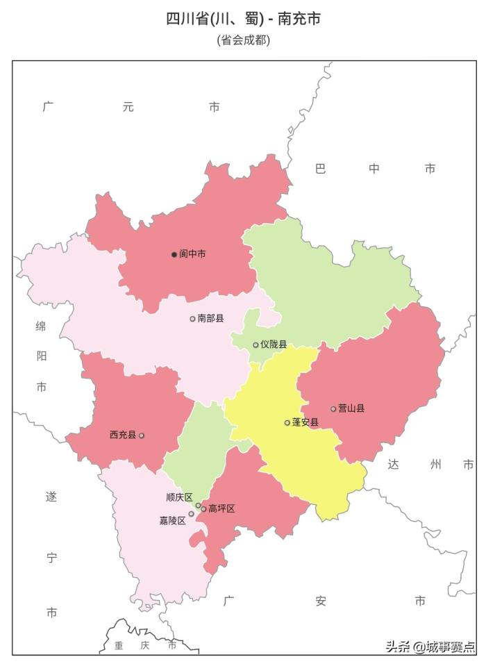 最全版四川省行政区划图，下辖地级市达18个，自治州面积广阔