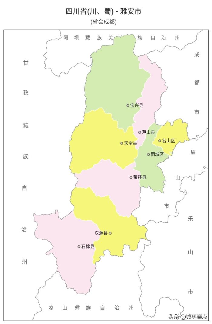 最全版四川省行政区划图，下辖地级市达18个，自治州面积广阔